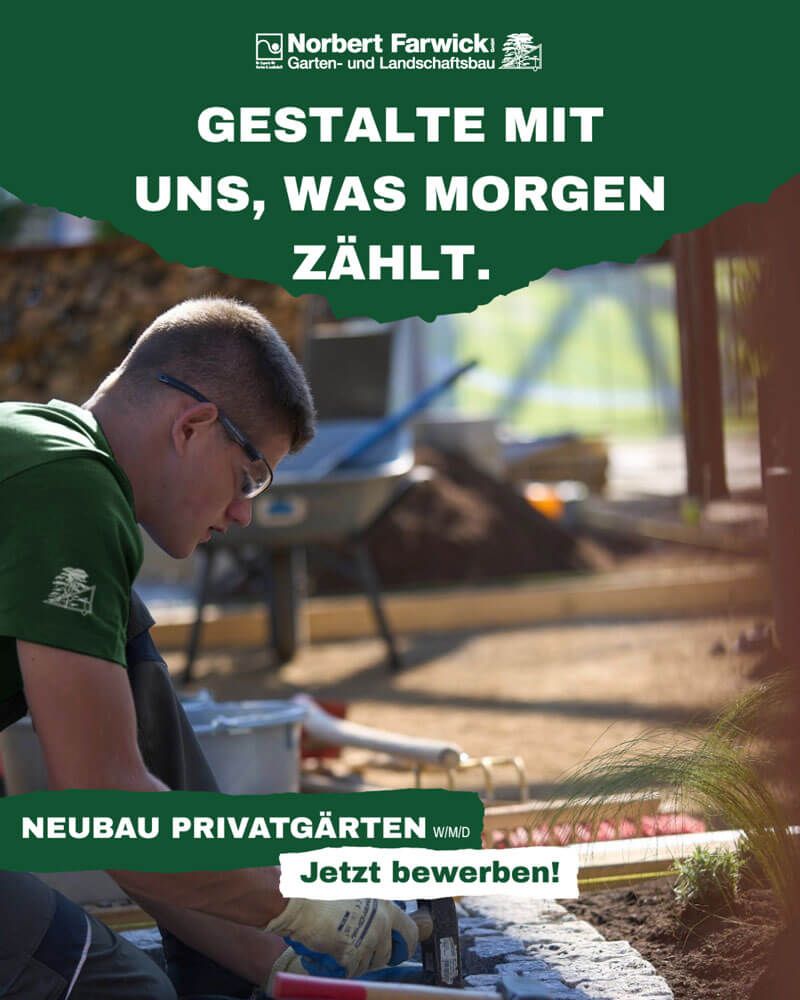 Stellenanzeige Farwick Privatgärten