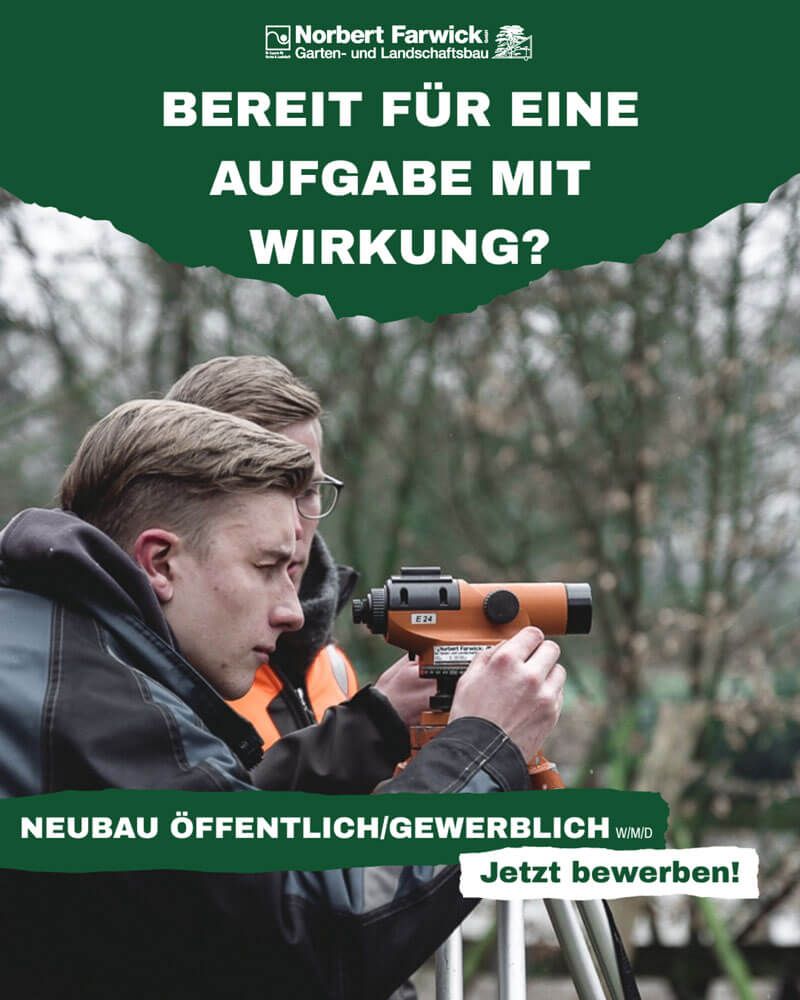 Stellenanzeige Farwick Neubau