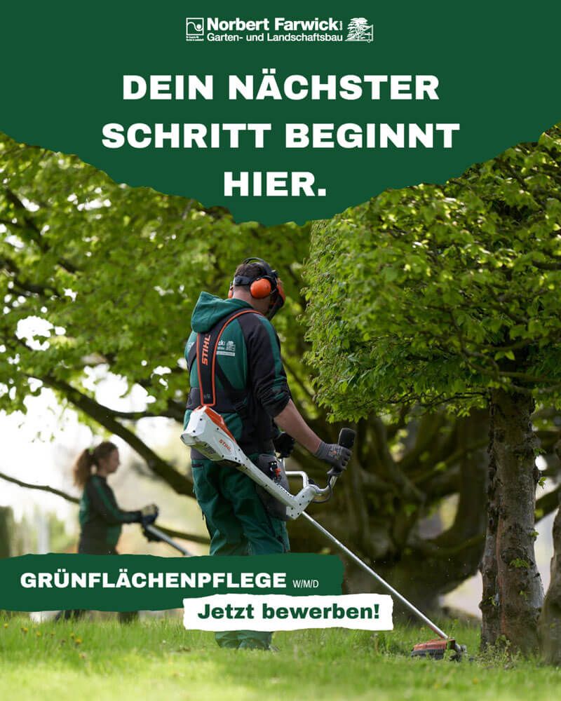 Stellenanzeige Farwick Grünflächenpflege